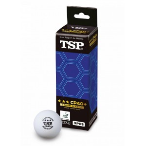 TSP Мячи CP пластиковые *** 40+ 3 шт. белые