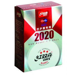 DHS Мячи пластиковые DJ40+ WTTC ITTF BUSAN 2020  ***  6 шт. белые