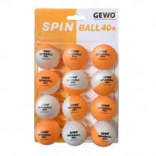 GEWO Мячи пластиковые SPINBALL 40+ 12 шт. двухцветные