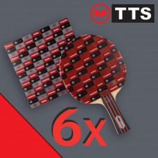 TTS Защитная пленка для накладок RED&BLACK (6 штук)