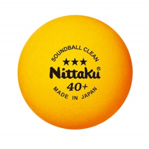 Nittaku Мячи пластиковые SOUNDBALL CLEAN *** 40+ 3 шт. желтые