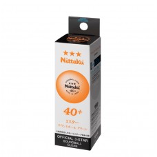 Nittaku Мячи пластиковые SOUNDBALL CLEAN *** 40+ 3 шт. желтые