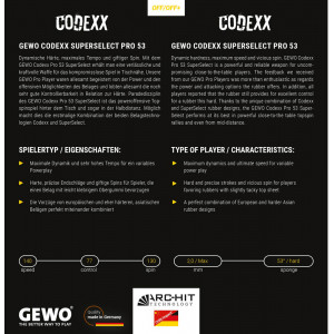 Накладка Gewo CODEXX PRO 53 SUPER SELECT