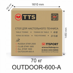 TTS теннисный стол всепогодный OUTDOOR 600-A