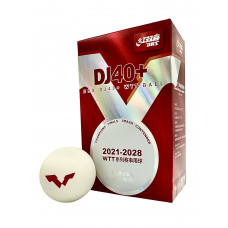 DHS Мячи пластиковые  DJ40+ *** WTT (2021-2028) ITTF 6 шт. белые