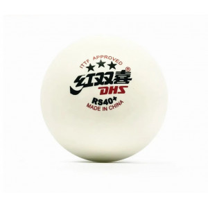 DHS Мячи пластиковые  RS40+ *** WTT (2025-2028) ITTF 6 шт. белые