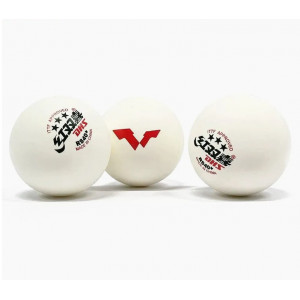 DHS Мячи пластиковые  RS40+ *** WTT (2025-2028) ITTF 6 шт. белые