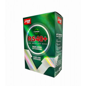 DHS Мячи пластиковые  RS40+ *** WTT (2025-2028) ITTF 6 шт. белые