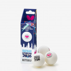 Butterfly Мячи пластиковые *** R40+ WTTTC London 2026 3 шт. белые